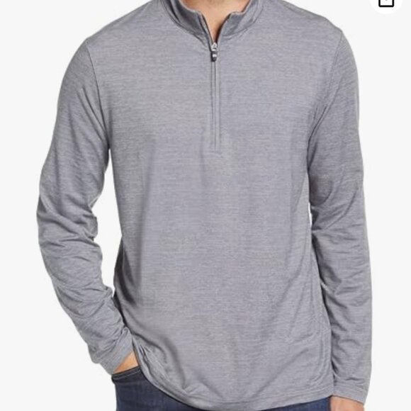 NWT Travis Mathew Havasu 2.0 Long Sleeve 1/4 Zip Pullover - Gray - Small - NEW! - Picture 1 of 7